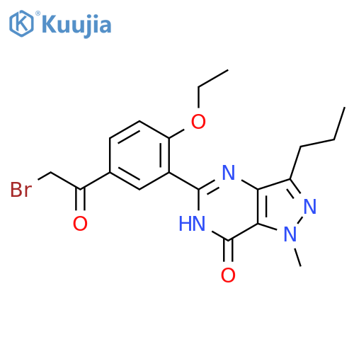 1,4-Dihydro-5-5-(2-bromoacetyl)-2-ethoxyphenyl-1-methyl-3-propyl-7H-pyrazolo4,3-dpyrimidin-7-one (may contain 5-(2-chloroacetyl)) structure