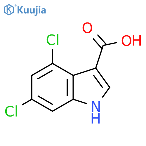 4,6-Dichloro-1H-indole-3-carboxylic acid structure