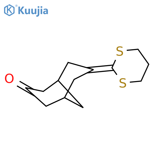 Bicyclo[3.3.1]nonan-3-one, 7-(1,3-dithian-2-ylidene)- structure