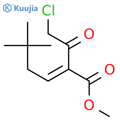 2-Hexenoic acid, 2-(chloroacetyl)-5,5-dimethyl-, methyl ester, (E)- structure