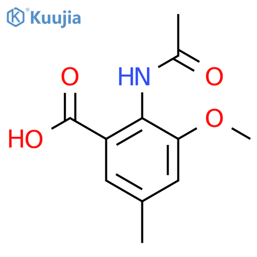 2-Acetamido-3-methoxy-5-methylbenzoic acid structure