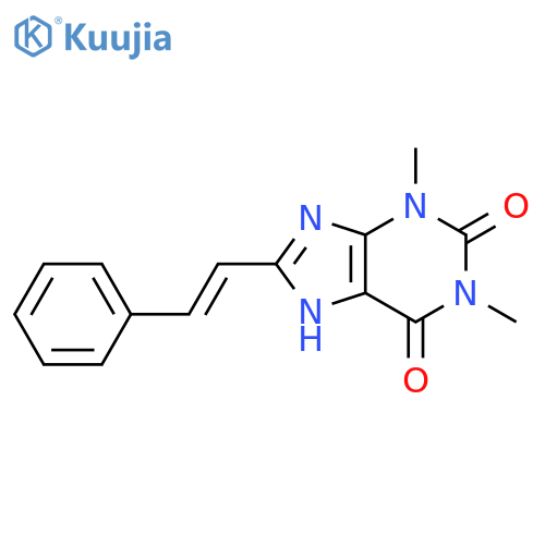 1H-Purine-2,6-dione, 3,7-dihydro-1,3-dimethyl-8-[(1E)-2-phenylethenyl]- structure