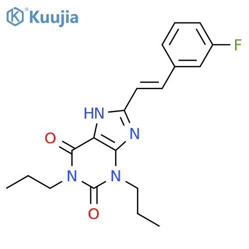 1H-Purine-2,6-dione,8-[2-(3-fluorophenyl)ethenyl]-3,7-dihydro-1,3-dipropyl-, (E)- (9CI) structure