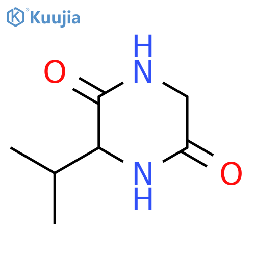 3-(propan-2-yl)piperazine-2,5-dione structure