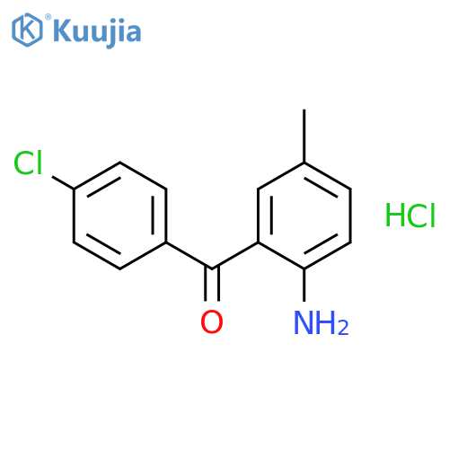Methanone, (2-amino-5-methylphenyl)(4-chlorophenyl)-, hydrochloride structure