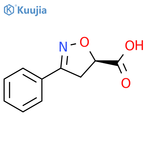 5-Isoxazolecarboxylic acid, 4,5-dihydro-3-phenyl-, (5R)- structure