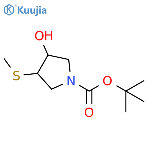 tert-butyl 3-hydroxy-4-(methylsulfanyl)pyrrolidine-1-carboxylate structure