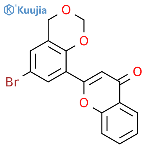 2-(6-bromo-2,4-dihydro-1,3-benzodioxin-8-yl)-4H-chromen-4-one structure