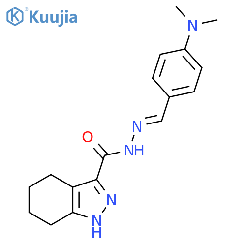 N'-(1E)-4-(dimethylamino)phenylmethylidene-4,5,6,7-tetrahydro-1H-indazole-3-carbohydrazide structure