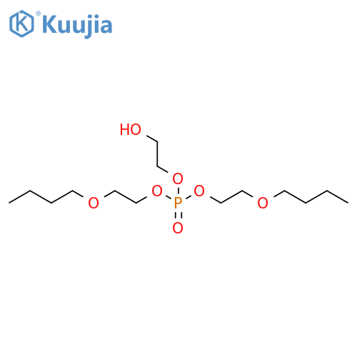 Bis(2-butoxyethyl) 2-Hydroxyethyl Phosphate Triester structure