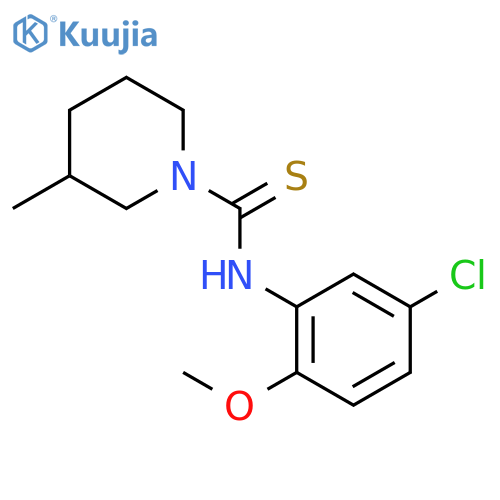 1-Piperidinecarbothioamide, N-(5-chloro-2-methoxyphenyl)-3-methyl- structure