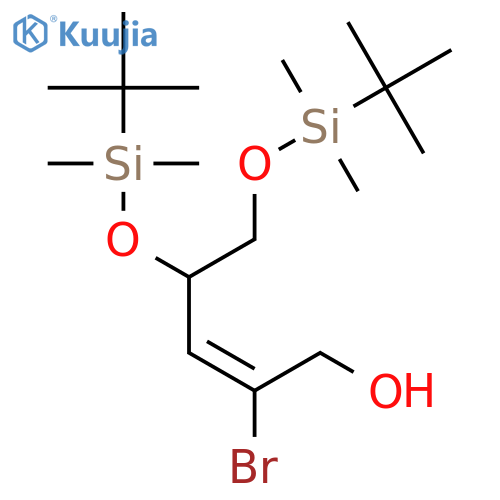 2-Penten-1-ol, 2-bromo-4,5-bis[[(1,1-dimethylethyl)dimethylsilyl]oxy]-, (2Z,4S)- structure