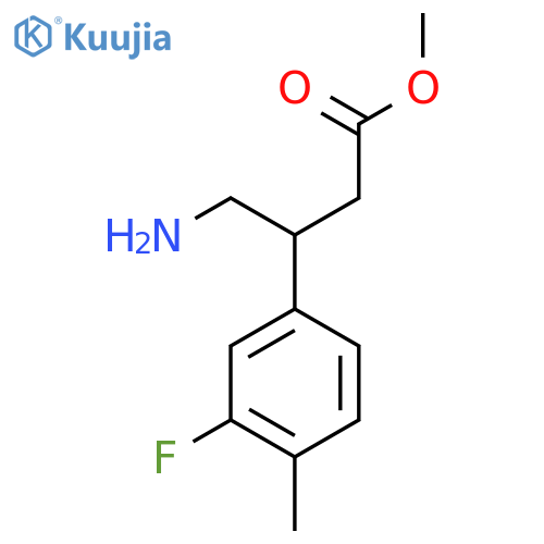 methyl 4-amino-3-(3-fluoro-4-methylphenyl)butanoate structure