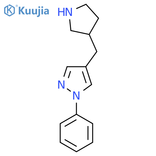 1-phenyl-4-(pyrrolidin-3-yl)methyl-1H-pyrazole structure