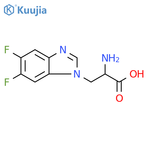 2-amino-3-(5,6-difluoro-1H-1,3-benzodiazol-1-yl)propanoic acid structure