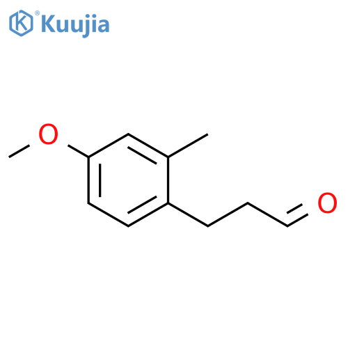 3-(4-methoxy-2-methylphenyl)propanal structure
