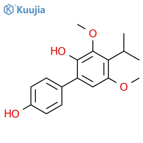 [1,1'-Biphenyl]-2,4'-diol,3,5-dimethoxy-4-(1-methylethyl)- structure