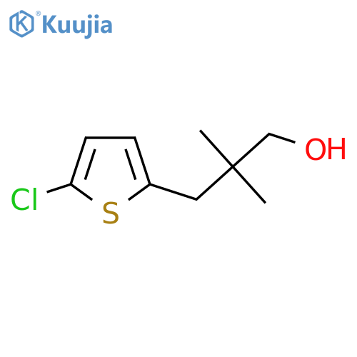 3-(5-chlorothiophen-2-yl)-2,2-dimethylpropan-1-ol structure