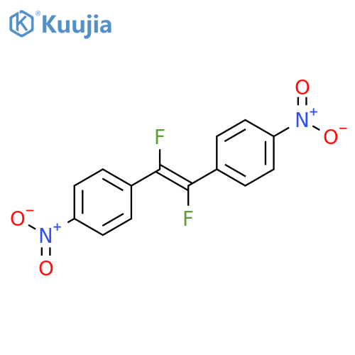 Benzene, 1,1'-(1,2-difluoro-1,2-ethenediyl)bis[4-nitro-, (E)- structure