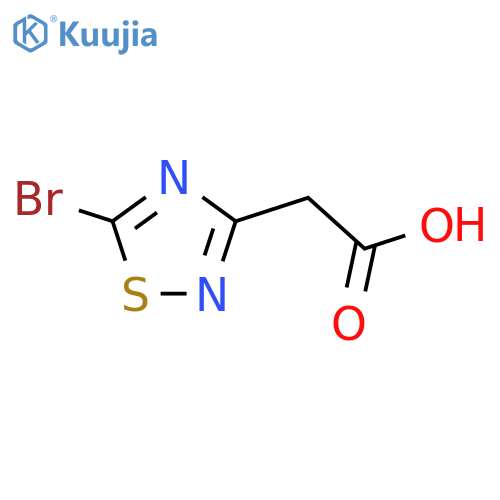 2-(5-Bromo-1,2,4-thiadiazol-3-yl)acetic acid structure