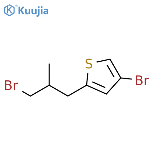 Thiophene, 4-bromo-2-(3-bromo-2-methylpropyl)- structure