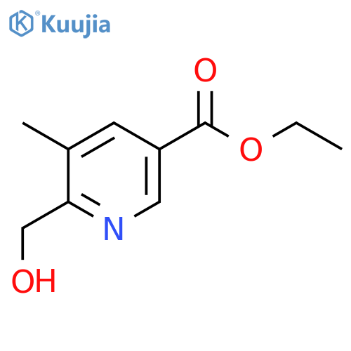 Ethyl 6-(hydroxymethyl)-5-methylnicotinate structure