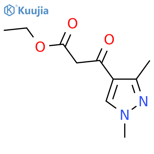 ethyl 3-(1,3-dimethyl-1H-pyrazol-4-yl)-3-oxopropanoate structure