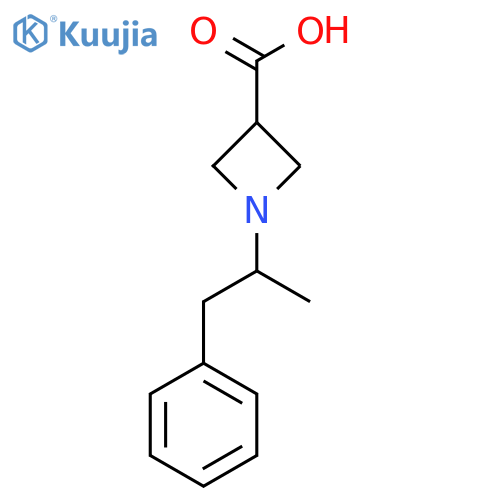 1-(1-Phenylpropan-2-yl)azetidine-3-carboxylic acid structure
