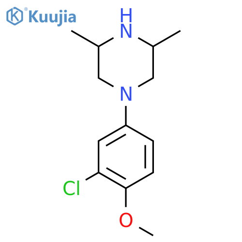 1-(3-Chloro-4-methoxyphenyl)-3,5-dimethylpiperazine structure