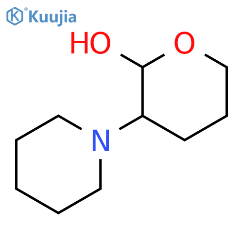 2H-Pyran-2-ol,tetrahydro-3-(1-piperidinyl)- structure