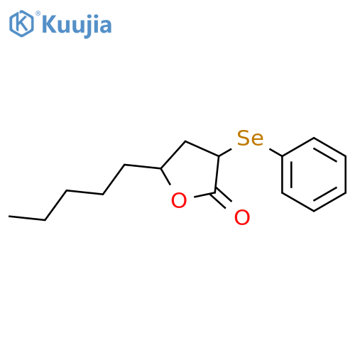 2(3H)-Furanone, dihydro-5-pentyl-3-(phenylseleno)- structure