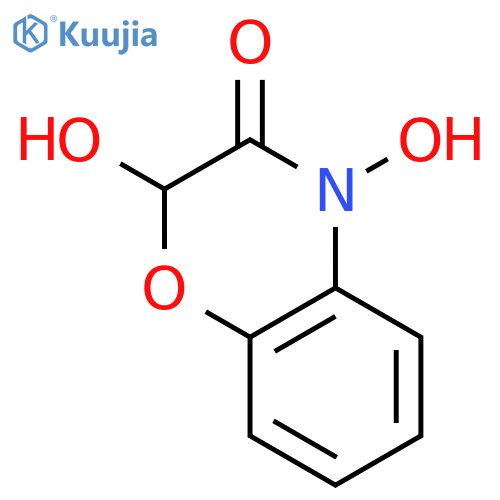 2,4-dihydroxy-(2H)-1,4-benzoxazin-3(4H)-one structure