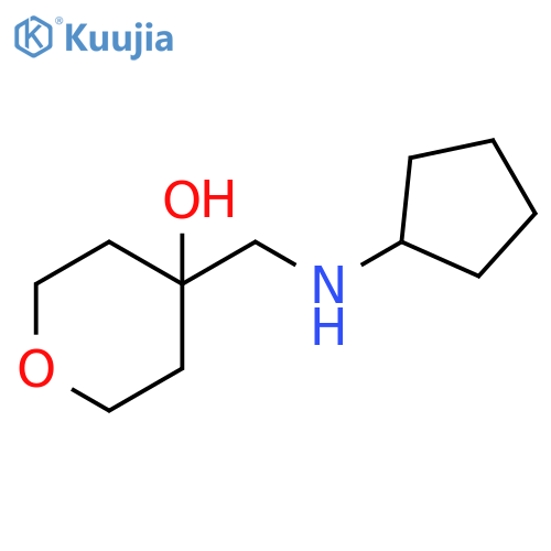 4-(Cyclopentylamino)methyloxan-4-ol structure
