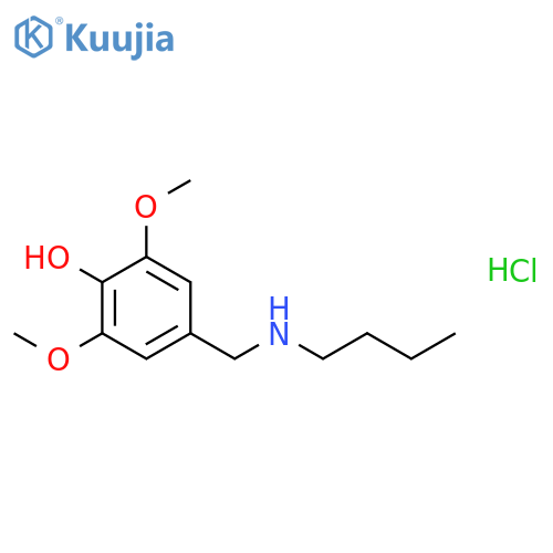 Phenol, 4-[(butylamino)methyl]-2,6-dimethoxy-, hydrochloride structure