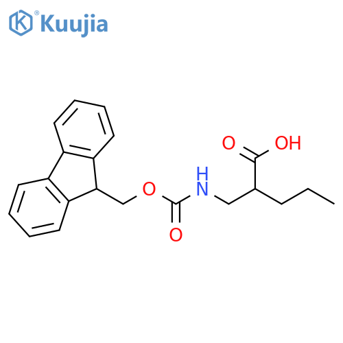2-({(9H-fluoren-9-yl)methoxycarbonyl}amino)methylpentanoic acid structure