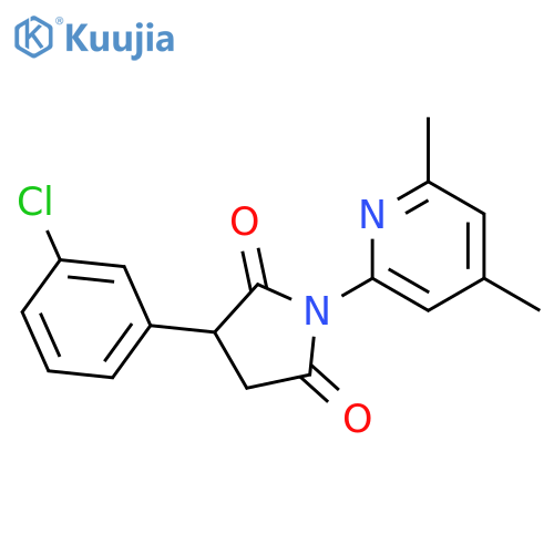 2,5-Pyrrolidinedione, 3-(3-chlorophenyl)-1-(4,6-dimethyl-2-pyridinyl)- structure