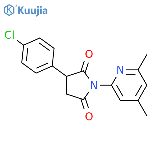 2,5-Pyrrolidinedione, 3-(4-chlorophenyl)-1-(4,6-dimethyl-2-pyridinyl)- structure