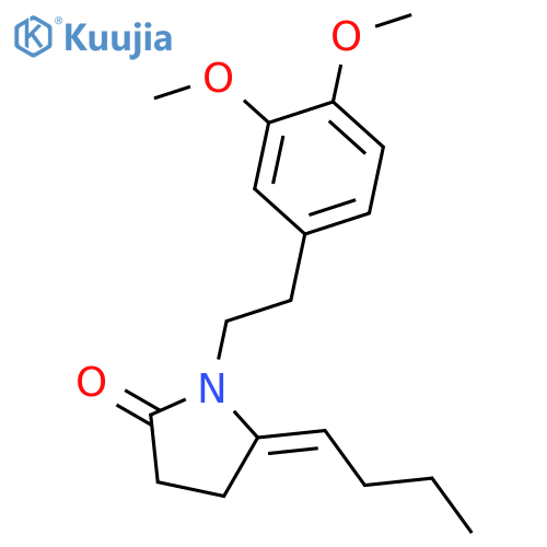2-Pyrrolidinone, 5-butylidene-1-[2-(3,4-dimethoxyphenyl)ethyl]- structure