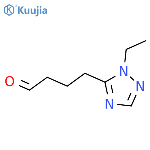 4-(1-ethyl-1H-1,2,4-triazol-5-yl)butanal structure