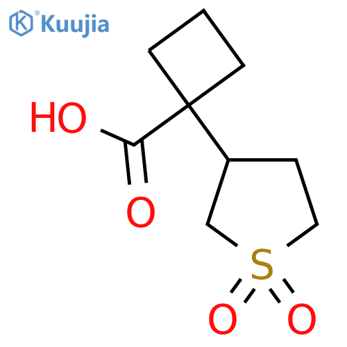 1-(1,1-dioxo-1lambda6-thiolan-3-yl)cyclobutane-1-carboxylic acid structure