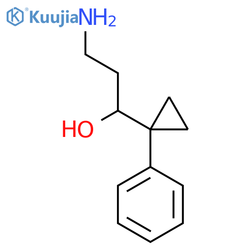 3-amino-1-(1-phenylcyclopropyl)propan-1-ol structure
