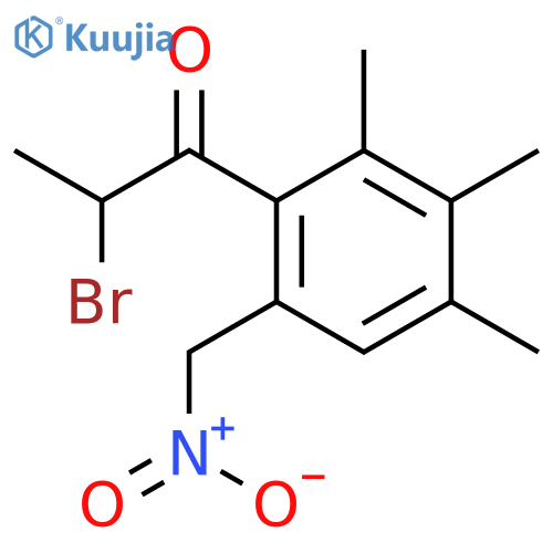 1-Propanone, 2-bromo-1-[2,3,4-trimethyl-6-(nitromethyl)phenyl]- structure