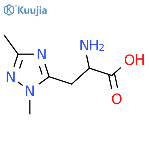2-amino-3-(dimethyl-1H-1,2,4-triazol-5-yl)propanoic acid structure