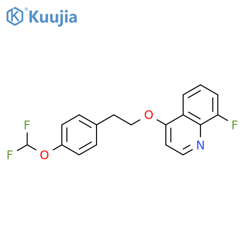 QUINOLINE, 4-[2-[4-(DIFLUOROMETHOXY)PHENYL]ETHOXY]-8-FLUORO- structure