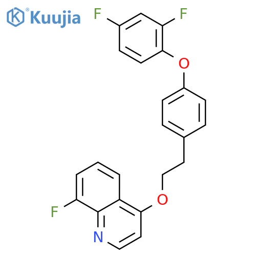 Quinoline, 4-[2-[4-(2,4-difluorophenoxy)phenyl]ethoxy]-8-fluoro- structure