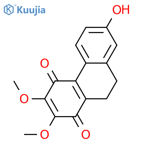 2,3,7-Trihydroxy-1,4-phenanthraquinone; 9,10-Dihydro, 2,3-di-Me ether structure