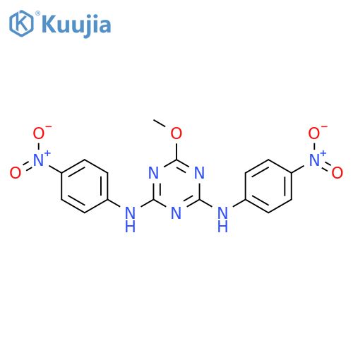 1,3,5-Triazine-2,4-diamine, 6-methoxy-N,N'-bis(4-nitrophenyl)- structure