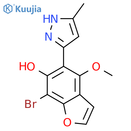 6-BENZOFURANOL, 7-BROMO-4-METHOXY-5-(5-METHYL-1H-PYRAZOL-3-YL)- structure
