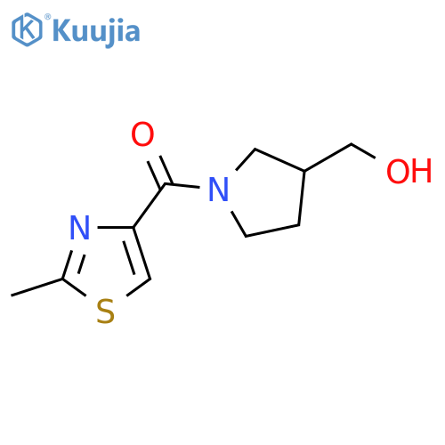 (3-(hydroxymethyl)pyrrolidin-1-yl)(2-methylthiazol-4-yl)methanone structure