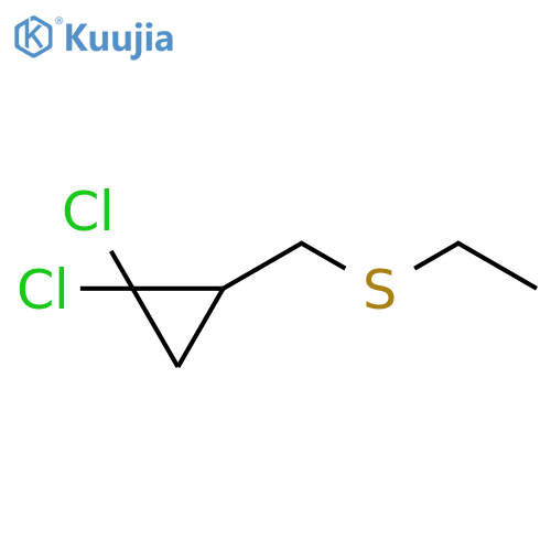 Cyclopropane, 1,1-dichloro-2-[(ethylthio)methyl]- structure